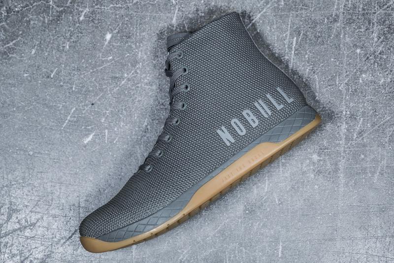 Dark / Grey Nobull High-Top Gum Men's Trainers | CA B1248E